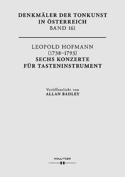 Cover Leopold Hofmann (1738-1793). Sechs Konzerte für Tasteninstrument Cover Leopold Hofmann (1738-1793). Sechs Konzerte für Tasteninstrument
