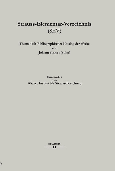 Cover Strauss-Elementar-Verzeichnis 9 (SEV 9) Cover Strauss-Elementar-Verzeichnis 9 (SEV 9)