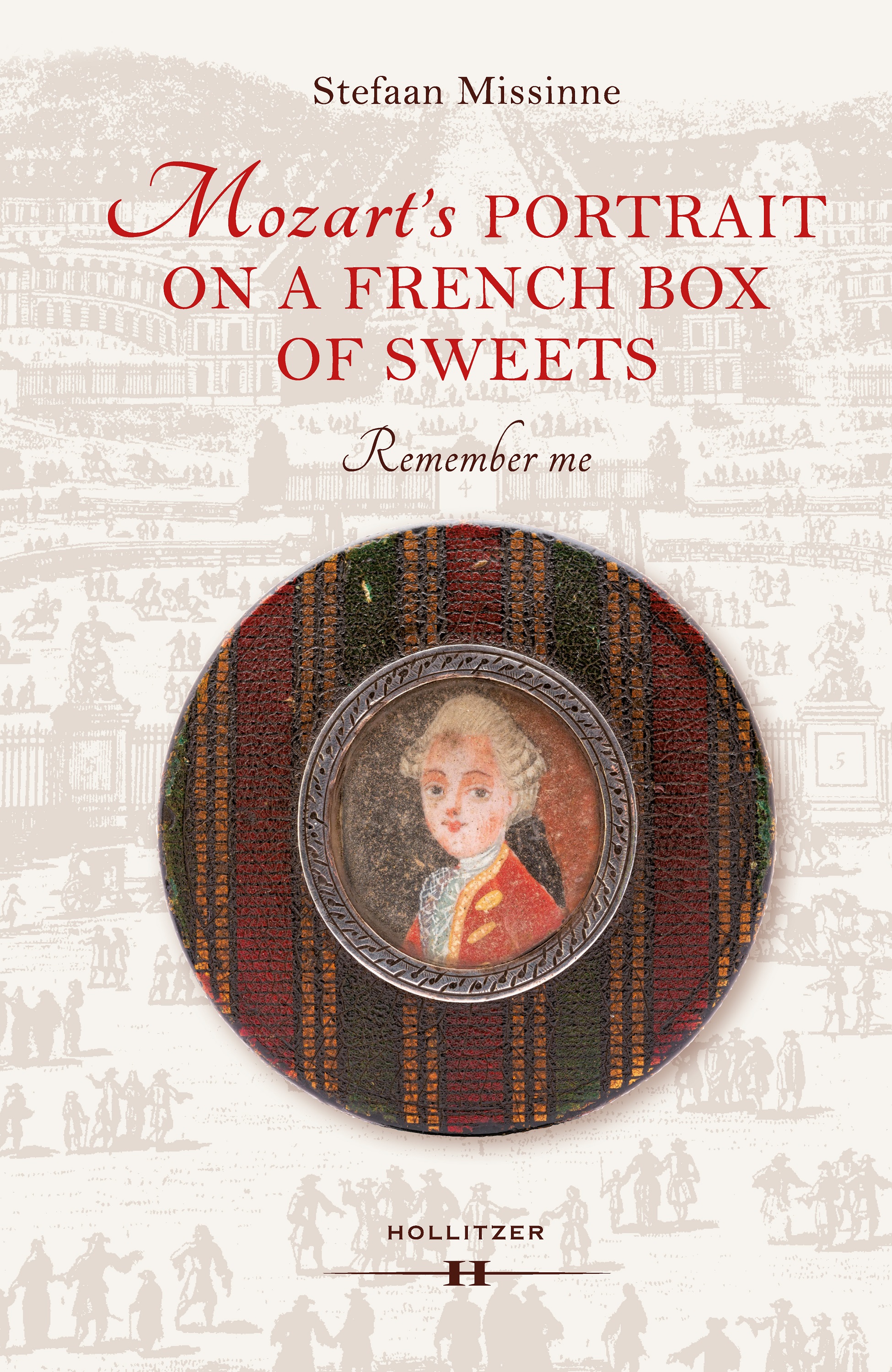 Cover Mozart's Portrait on a French Box of Sweets Cover Mozart's Portrait on a French Box of Sweets