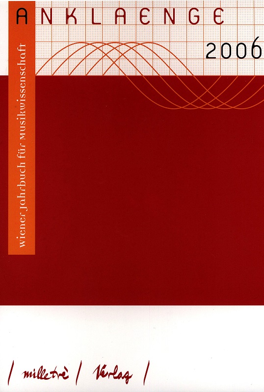 Cover ANKLAENGE 2006 Cover ANKLAENGE 2006