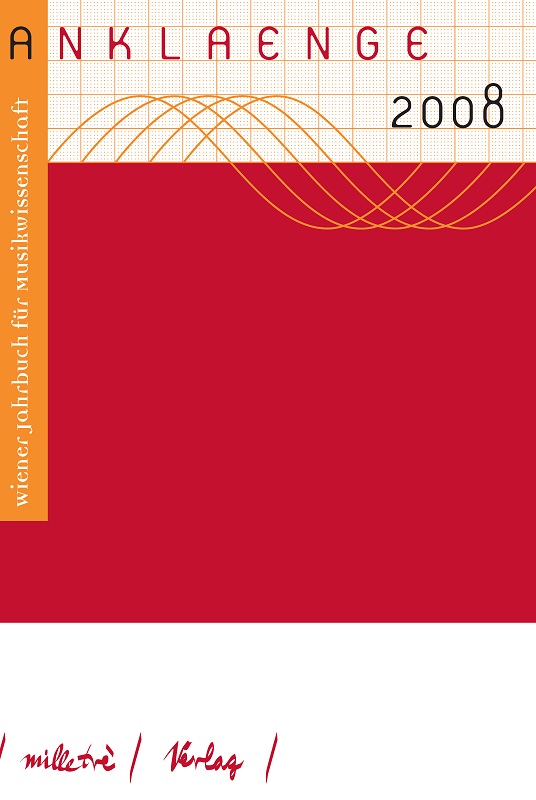 Cover ANKLAENGE 2008 Cover ANKLAENGE 2008