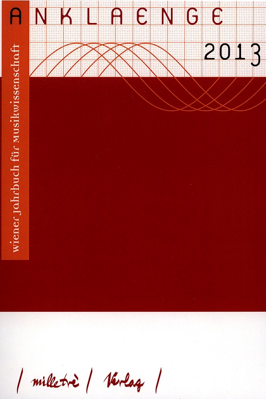 Cover ANKLAENGE 2013 Cover ANKLAENGE 2013